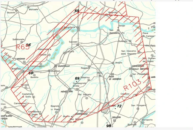 Conocimiento general del vuelo con uas - Mirando un gráfico de AIP ITALIA, ¿qué representa una imagen como ésta?