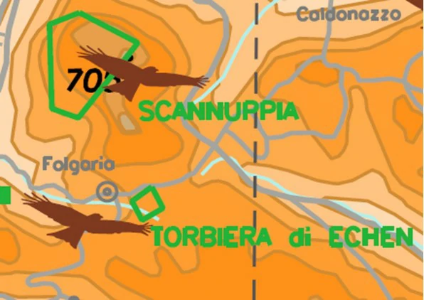 Conocimiento general del vuelo con uas - Según los mapas de AIP ITALIA, las zonas con PARQUES NATURALES están representadas con un símbolo que representa: