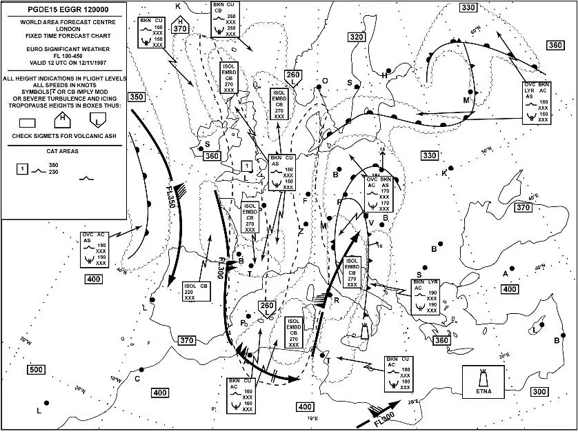 Préparation et suivi du vol - (Pour cette question utiliser l'annexe 033-536).Le système météorologique au-dessus de VIENNE (48°N 016°E) est: