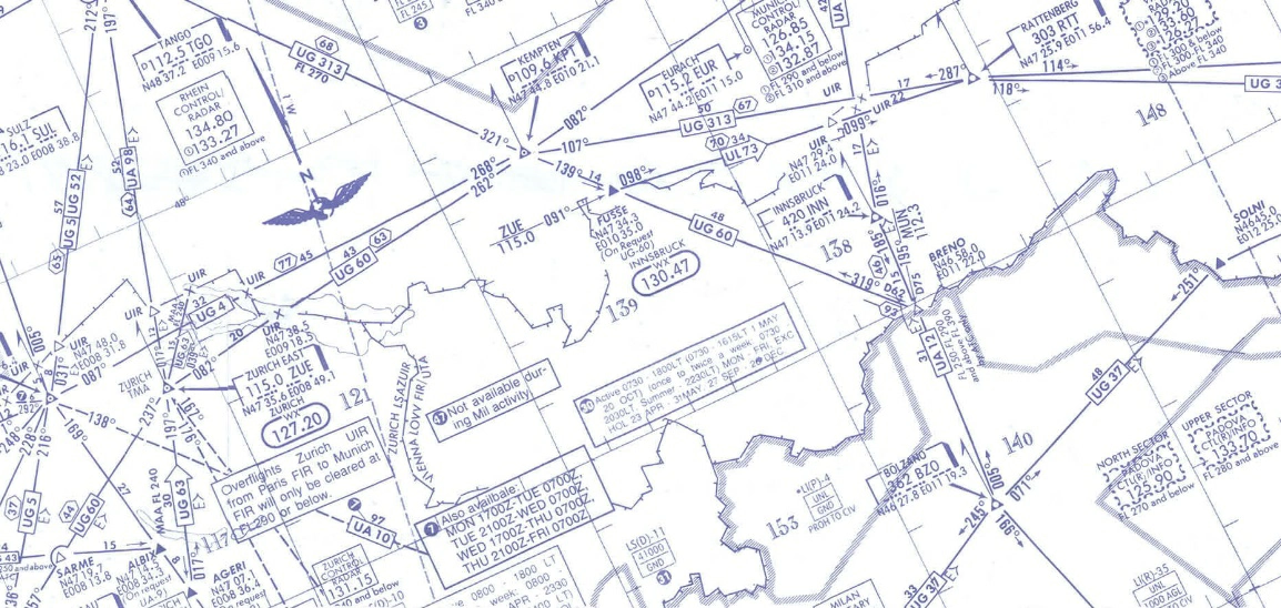 Préparation et suivi du vol - Le moyen de radionavigation situé à ZURICH (N47°36’ E008°49’) est: