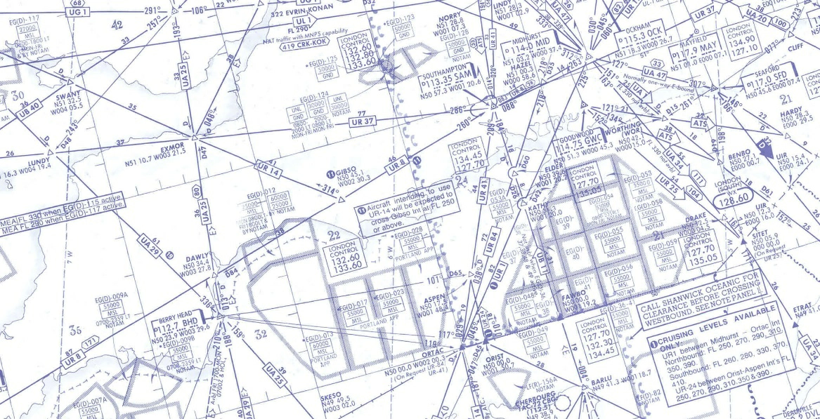 Préparation et suivi du vol - Un niveau de vol approprié pour effectuer un vol dans la voie aérienne UR1 de ORTAC (50°00’N 002°00’W) à MIDHURST MID 114.0 (51°03’N 000°37’W) est le: