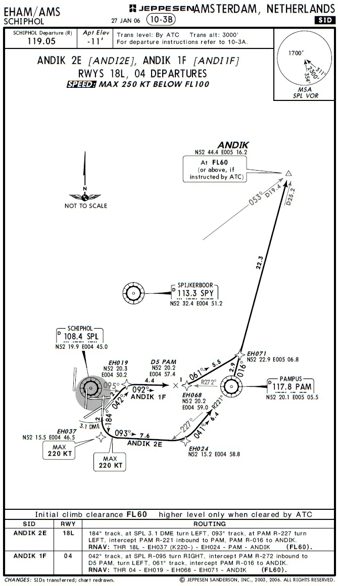 Pour un départ de la piste 18L, la route initiale est: Préparation et suivi du vol - Pour un départ de la piste 18L, la route initiale est: