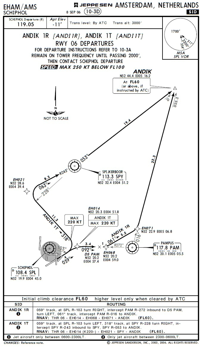 Pour un départ de la piste 06, le radial sur lequel devra tourner un avion pour intercepter le radial 272° de PAM est le: Préparation et suivi du vol - Pour un départ de la piste 06, le radial sur lequel devra tourner un avion pour intercepter le radial 272° de PAM est le: