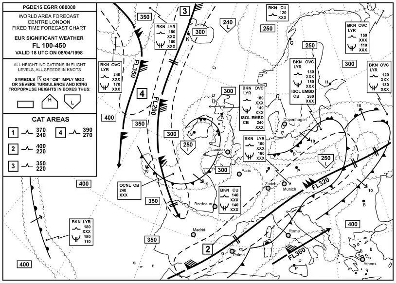 Météorologie - (Pour cette question utiliser l'annexe 050-611)A la verticale de Paris, à  quel niveau de vol se situe la tropopause ?