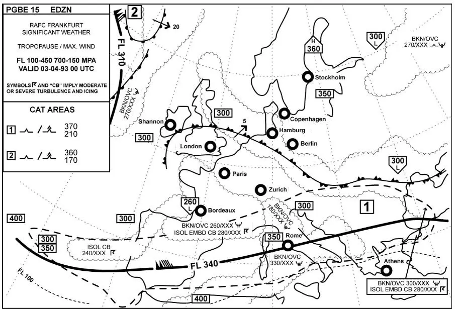 (Pour cette question utiliser l'annexe 050-612).D'après le TEMSI, quelle sera la force du vent au FL 340, à la verticale de Rome ? Météorologie - (Pour cette question utiliser l'annexe 050-612).D'après le TEMSI, quelle sera la force du vent au FL 340, à la verticale de Rome ?