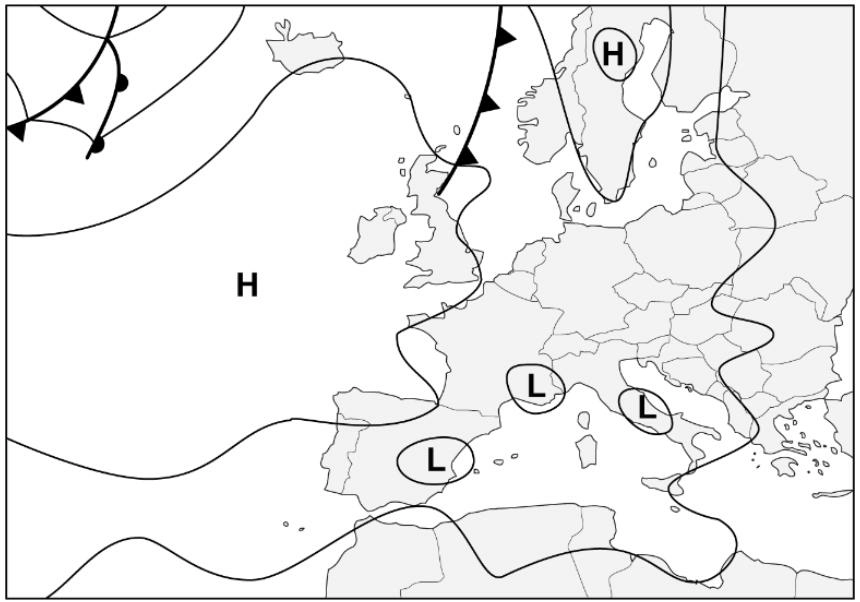 Météorologie - (Pour cette question utiliser l'annexe 050-647).D'après les conditions météorologiques indiquées sur l'annexe, laquelle des affirmations suivantes est susceptible de se produire ?