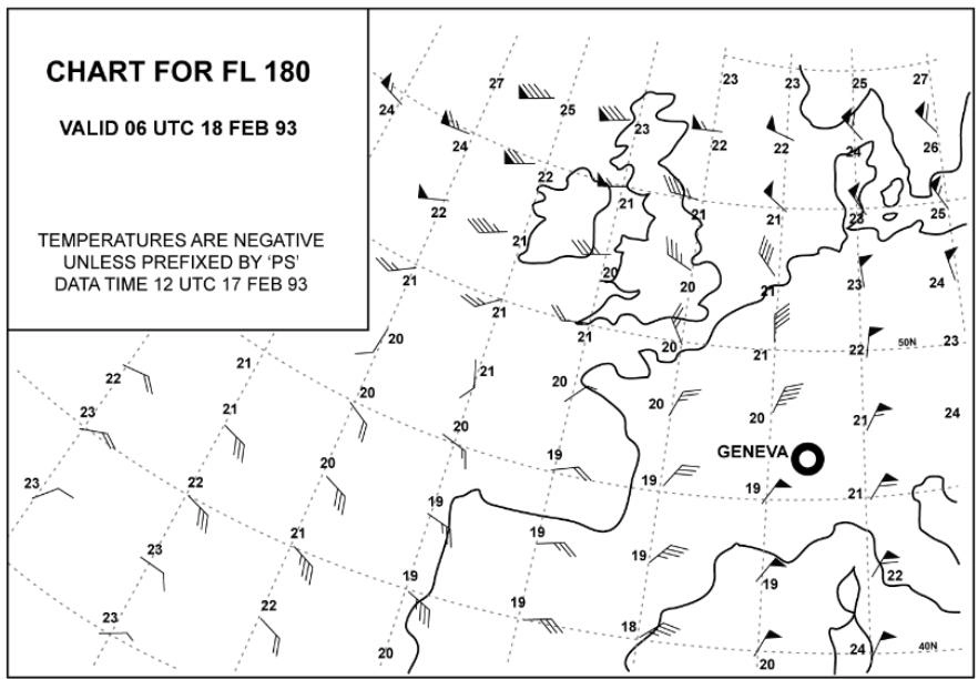 (Pour cette question utiliser l'annexe 050-653).A quelle OAT peut-on s'attendre au FL 200 à la verticale de Genève ? Météorologie - (Pour cette question utiliser l'annexe 050-653).A quelle OAT peut-on s'attendre au FL 200 à la verticale de Genève ?