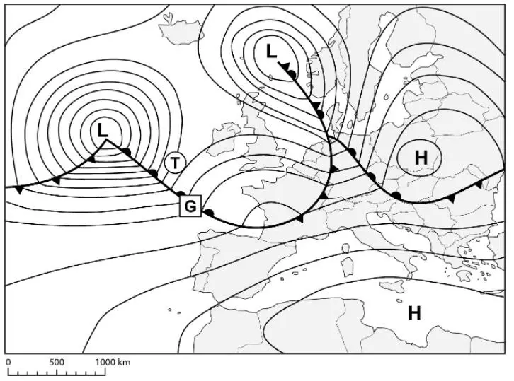 (Pour cette question utiliser l'annexe 050-665).Lorsque le front Météorologie - (Pour cette question utiliser l'annexe 050-665).Lorsque le front
