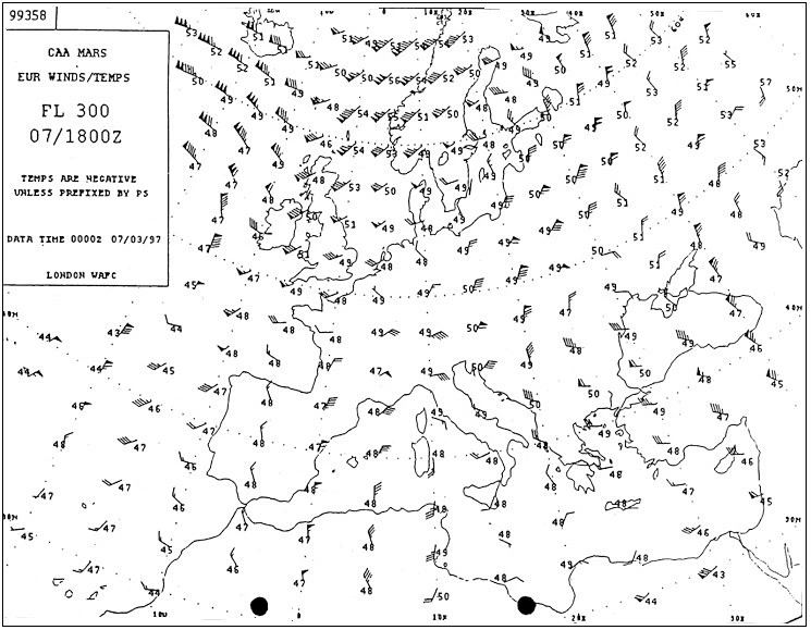 Planificación y Supervisión del Vuelo - ¿Cuál es la desviación media de la temperatura (°C) con respecto a la ISA sobre 50°N 010°W? [ver Anexo]