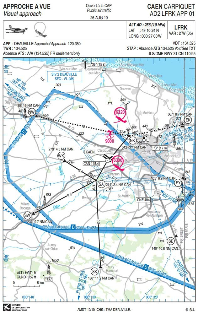 Restrictions de l’espace aérien - Pour cette question, utilisez l'annexe 061-1897).Sur une carte VAC d'aérodrome, l'indication suivante 