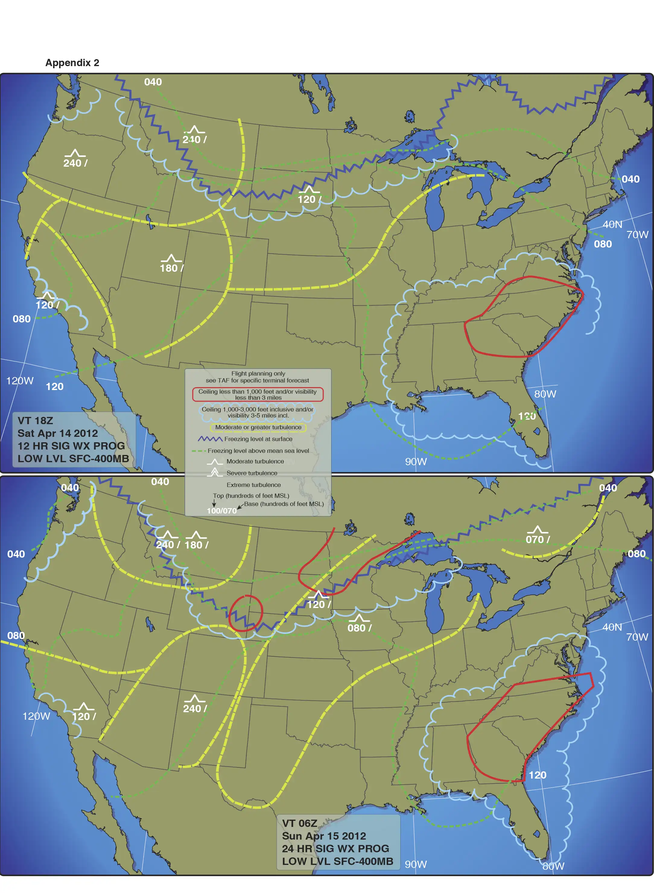 Preflight Preparation - (Refer to figure 19.) How are Significant Weather Prognostic Charts best used by a pilot?