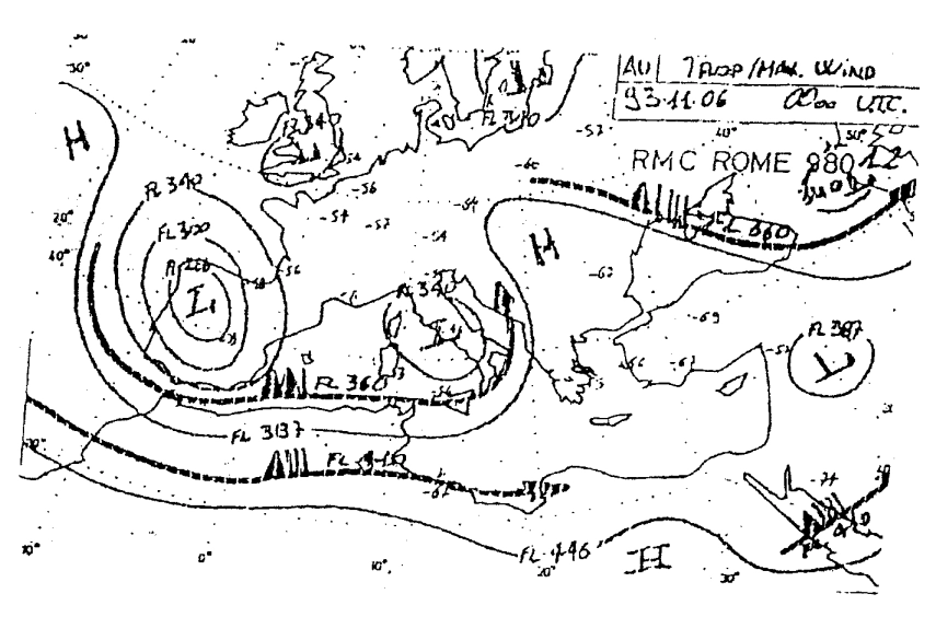 Meteorologia - Riferendosi alla figura, dove si trova il massimo vento?