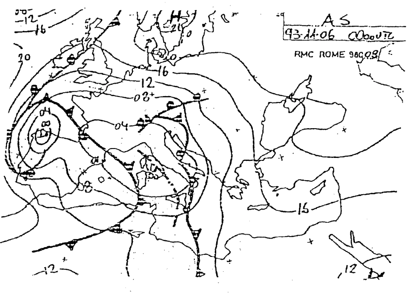 Meteorologia - In figura è illustrata una carta meteorologica 