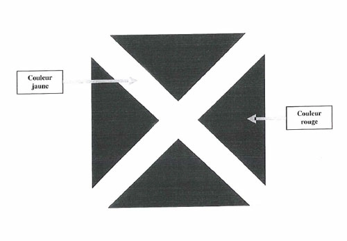 Règlementation - (Pour cette question, utilisez l'annexe 010-1420). 
Vous arrivez à la verticale d'un aérodrome non contrôlé. Sur l'aire à signaux vous distinguez ce panneau. Il indique: