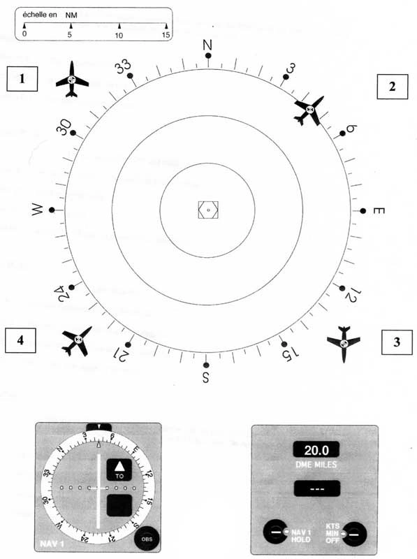 Navigation - (Pour cette question, utilisez l'annexe 062-3149). 
 
L'aéronef correspondant aux indications des instruments est le: