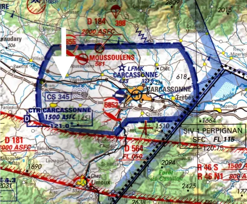 Navigation - La ligne noire indiquée par la flèche blanche représente: