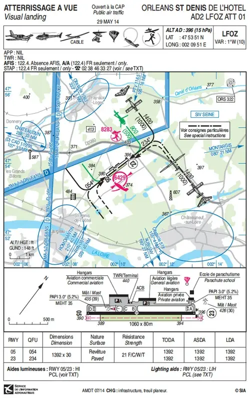 Règlementation - (Pour cette question, utilisez l'annexe jointe). 
En utilisant la carte VAC en annexe, vous en déduisez que l'approche dans le circuit hélicoptère s'effectue à: