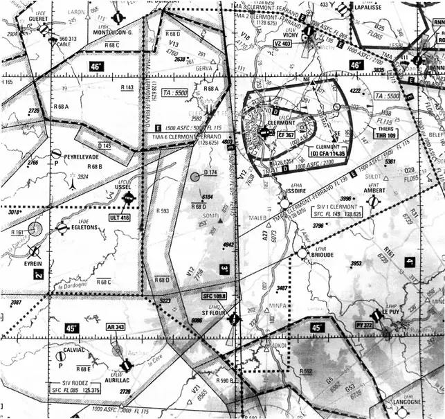 (Pour cette question, utilisez l'annexe 061-3261).
Cette annexe représente une carte: Navigation - (Pour cette question, utilisez l'annexe 061-3261).
Cette annexe représente une carte: