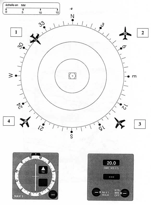 Navigation - (Pour cette question, utilisez l'annexe 062-3148). 
 
L'aéronef correspondant aux indications des instruments est le: